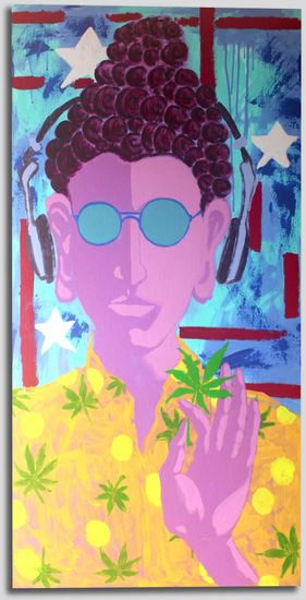 Western Buddha Acrylic Canvas Portrait