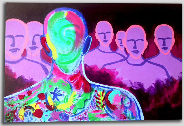 Individuality is Freedom Acrylic Canvas Portrait