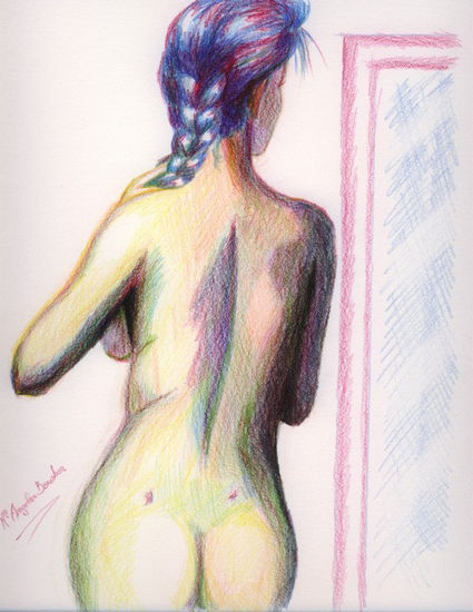 Desnudo 2 Acuarela Cartulina Figura