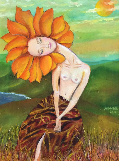 Fine as a flower Oil Canvas Nude Paintings