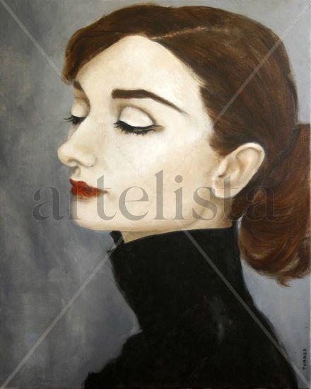 Audrey Oil Canvas Portrait