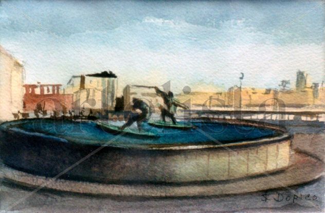 Fuente de los surfistas/Fonte dos surfistas/Fountain of surfers (A Coruña)