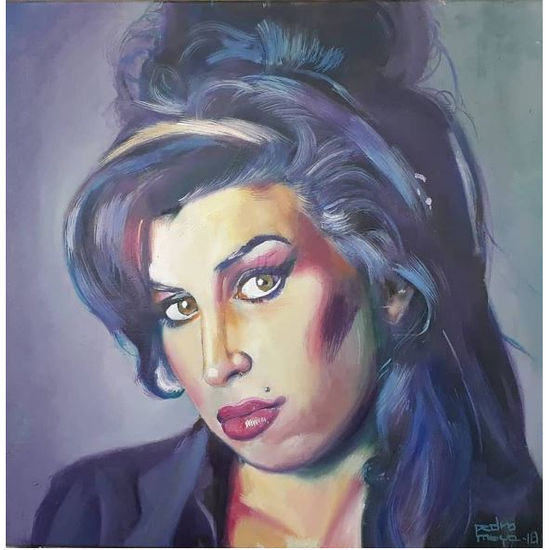 AMY WINEHOUSE Óleo Lienzo Retrato