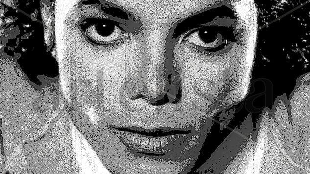 michael jackson Portrait Black and White (Digital)