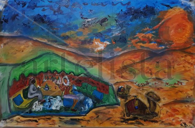 Merzouga. Morocco Oil Canvas Landscaping