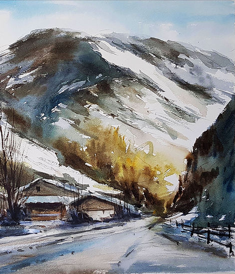 carretera a san isidro Watercolour Paper Landscaping