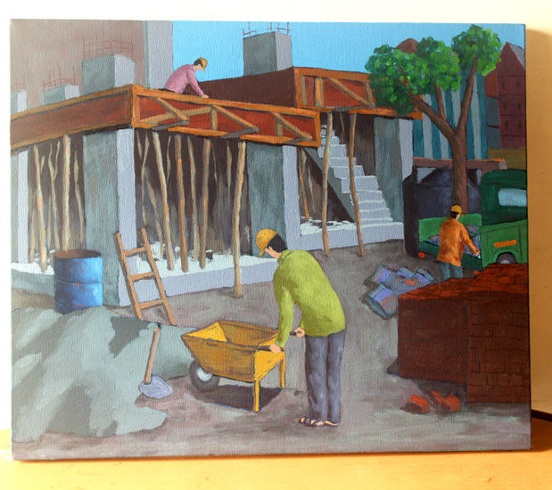 Under Construction Oil Canvas Others