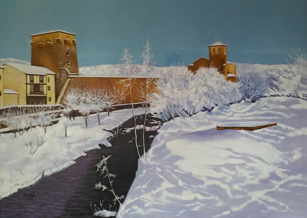 COVARRUBIAS NEVADO (BURGOS) Oil Canvas Landscaping