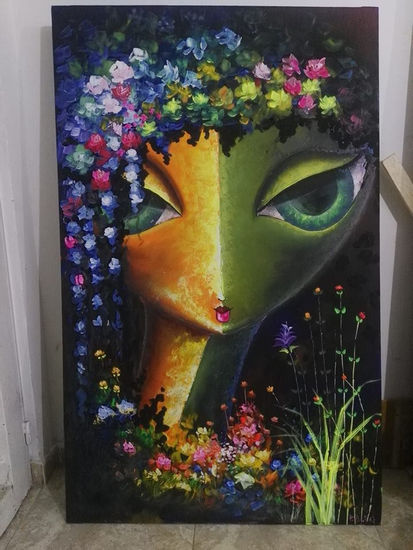 ALIENIGENAS Acrylic Canvas Figure Painting