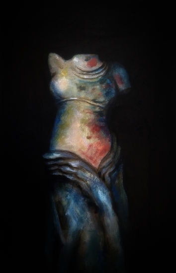 Cinturón de fuego en penumbra Acrylic Canvas Figure Painting