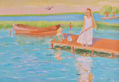 Niñas pescando