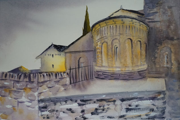 San Pedro de Lárrede VI Watercolour Paper Landscaping