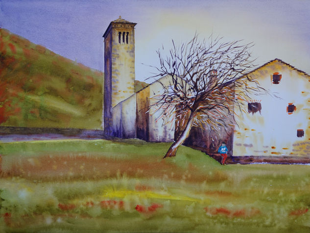 San Pedro de Lárrede IX Watercolour Paper Landscaping