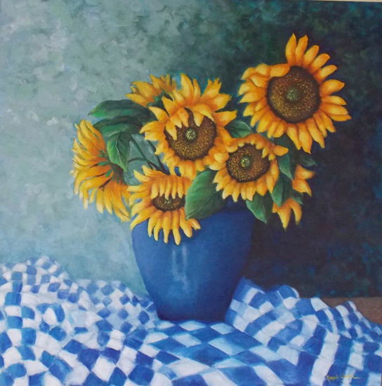 Girasoles Oil Canvas Floral Painting