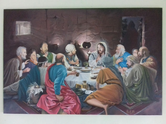 La Última cena del Nazareno Oil Canvas Portrait