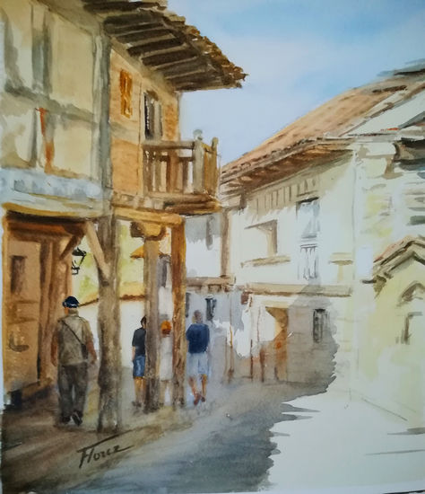 Un paseo por el pueblo Watercolour Paper Landscaping