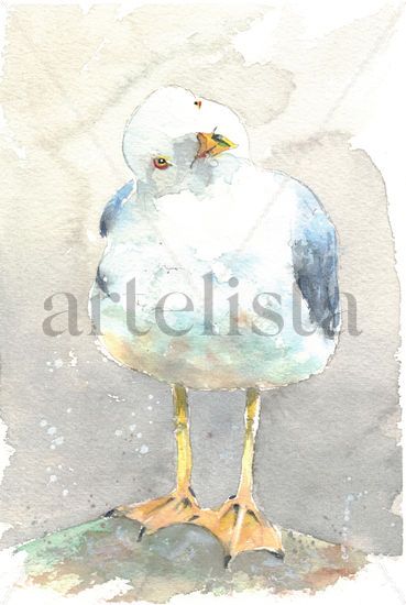 Gaviota Watercolour Paper Figure Painting