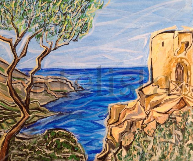 Banyalbufar, Mallorca Acrylic Canvas Landscaping