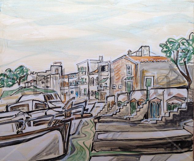 Boats at Portopetro, Mallorca Acrylic Canvas Landscaping