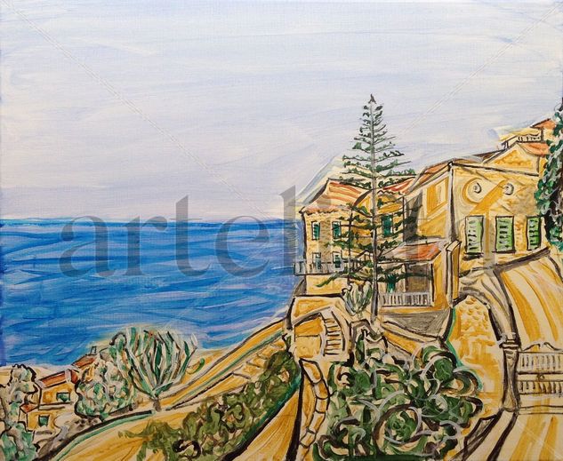 Seaview at Banyalbufar, Mallorca Acrylic Canvas Landscaping