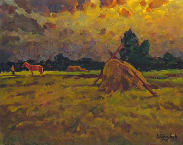 Red horse Oil Canvas Landscaping