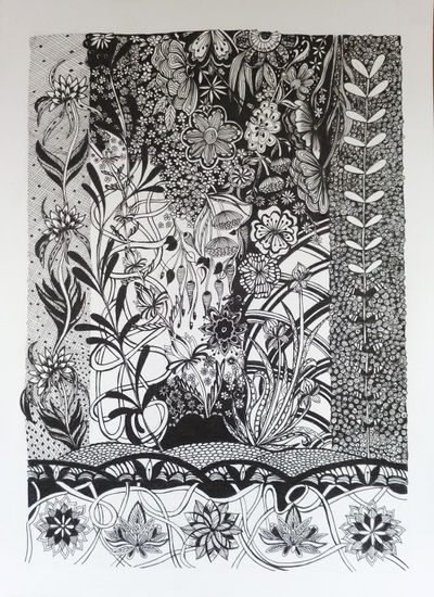 Naturaleza 1 Tinta Papel Paisaje