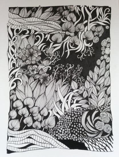 Naturaleza 2 Tinta Papel Floral