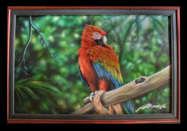 GUACAMAYA EN TRONCO Others Panel Landscaping