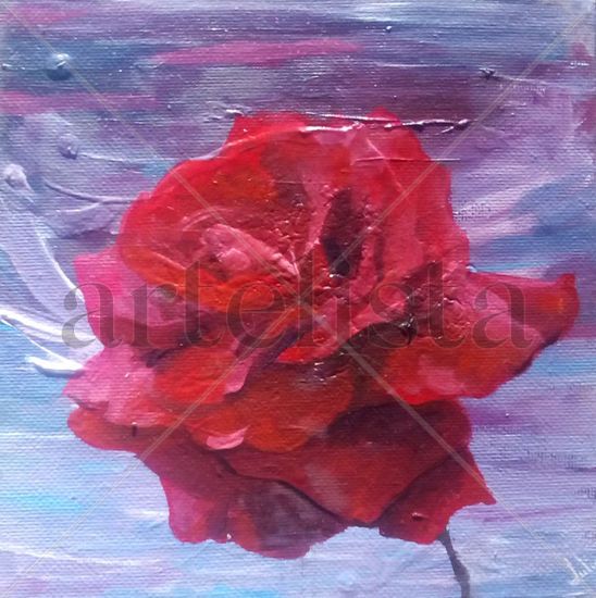 Rosa Oil Canvas Floral Painting