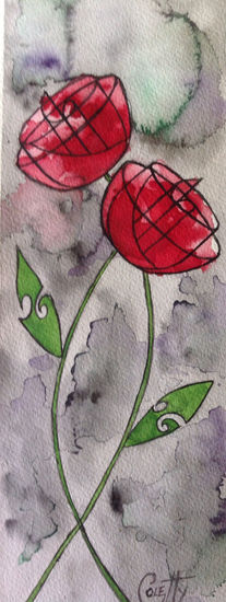 Dos flores Watercolour Paper Floral Painting