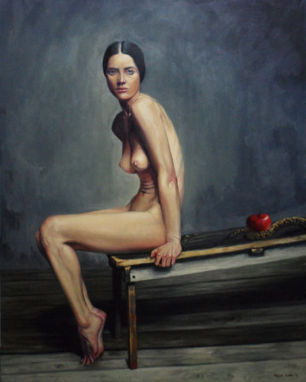 La Tentación de Eva Oil Canvas Nude Paintings