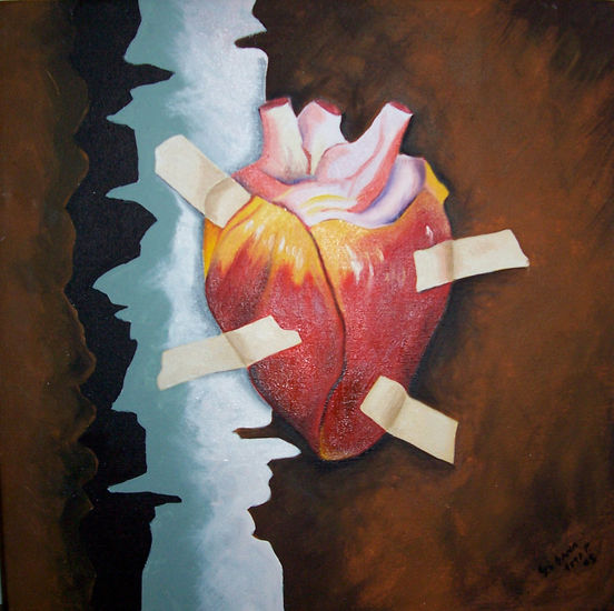 Corazon pegado Oil Canvas Figure Painting