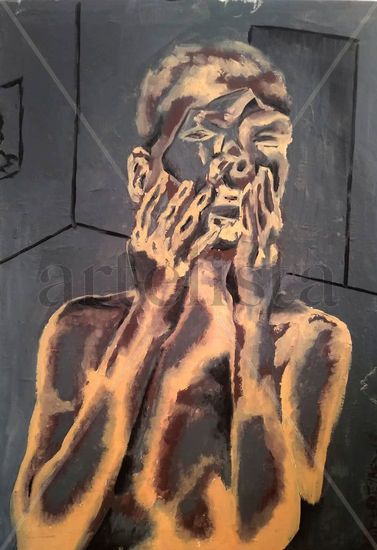 Paranoia Oil Canvas Portrait