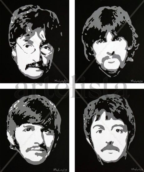 Beatles Acrílico Lienzo Retrato