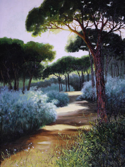 Bosque en verano Oil Canvas Landscaping