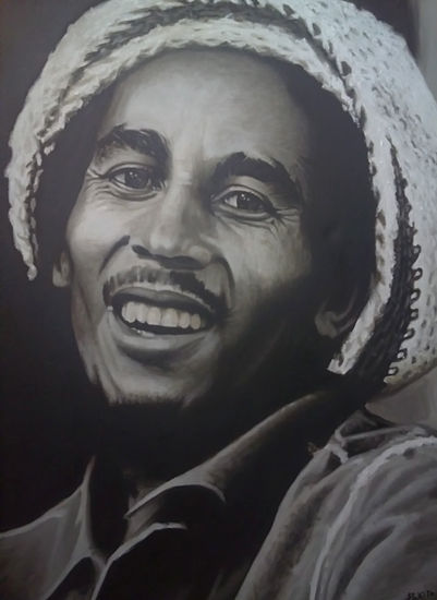 bob marley Óleo Lienzo Retrato