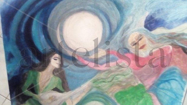 Las mujeres cantantes Acrylic Canvas Figure Painting