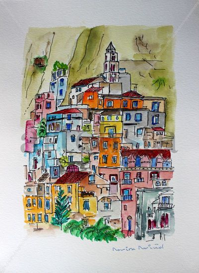 Amalfi Watercolour Paper Landscaping