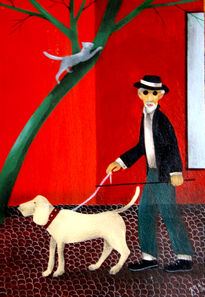 Man with a dog