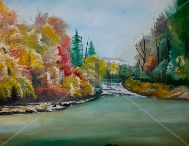 EL RIO UCHAPA Oil Canvas Landscaping