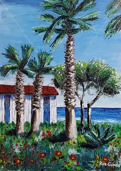 Paseo marítimo Acrylic Canvas Landscaping