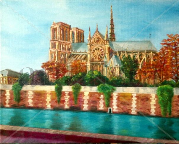 Notre Dame 2019 Oil Canvas Landscaping