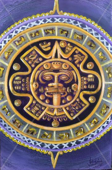 Calendario azteca Acrílico Lienzo Otros