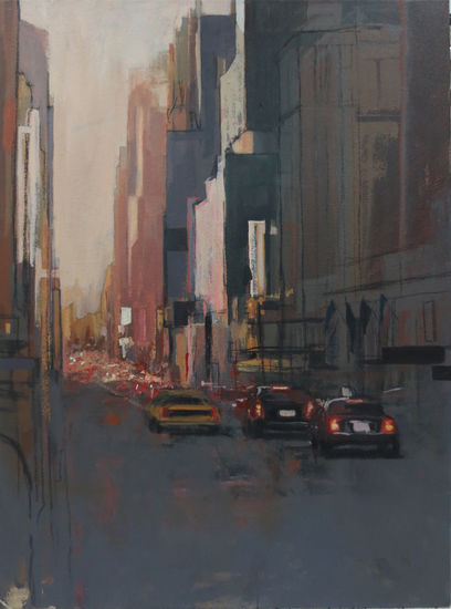 Anochecer en Manhattan Acrylic Canvas Landscaping