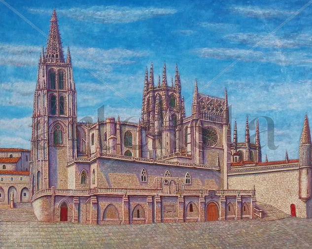 Catedral de burgos Óleo Tabla Otros