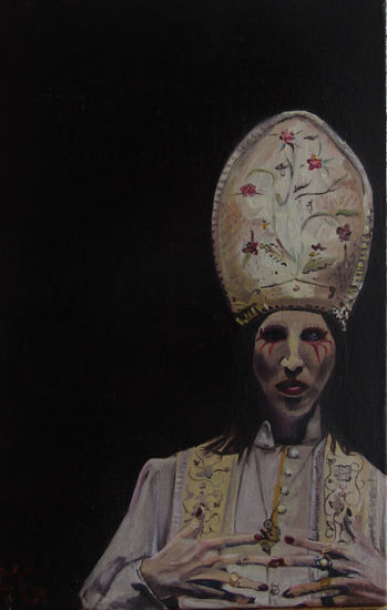 The Pope Óleo Tabla Retrato