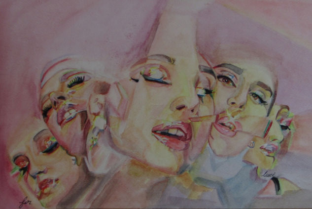 No Tears Left To Cry Watercolour Paper Portrait