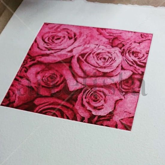 Rosas que no se marchitan Aquatint