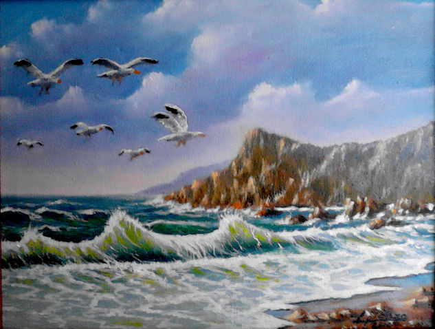 marina5 27x24 Oil Panel Marine Painting