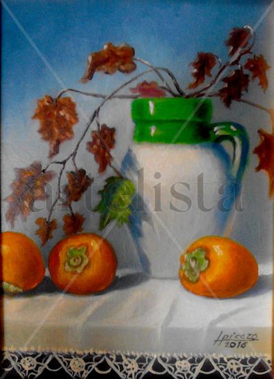 bodegon0 18x22 Oil Panel Still Life Paintings